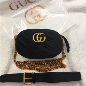 Marmont Gift velvet crossbody fanny pack purse
